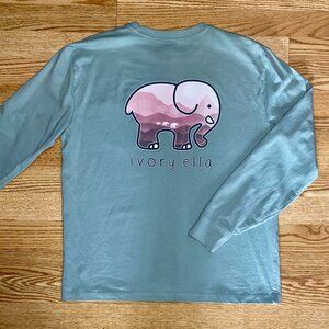 Stone Blue Sunset ivory ella Long Sleeve T-shirt, Medium